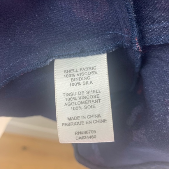 Rebecca Taylor Sakura Ruffle Top Navy Size 4 - Picture 6 of 8